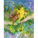 y15949-油畫-油畫風景系列-樹林